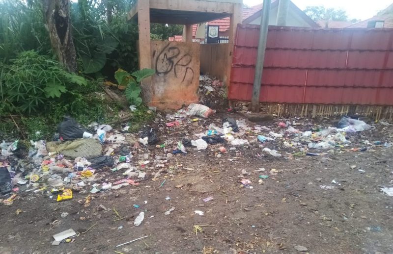 Tampak sampah menumpuk dan berserakan di sisi jalan alternatif menuju ke kawasan perkantoran Pemkab Lebong, tepatnya di Desa Daneu Kecamatan Lebong Atas, Selasa (7/2/2023)